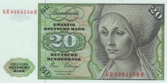 (B0023) GERMANY - FEDERAL REPUBLIC, 1980. 20 Deutsche Mark