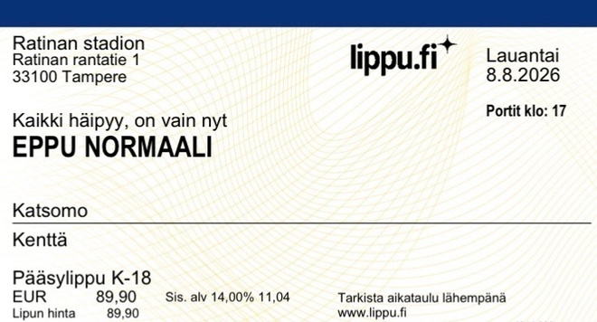 Eppu Normaali viimeinen keikka Ratina 8.8