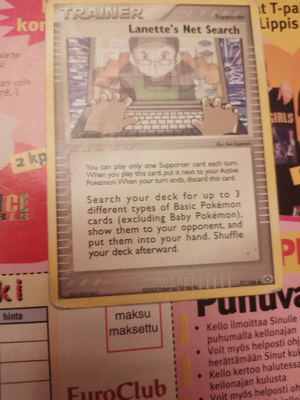 Trainer Lanette’s Net Search 77/106 uncommon card