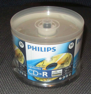 Philips LightScribe CD-R 50 kpl – avaamaton alkuperäispakk.