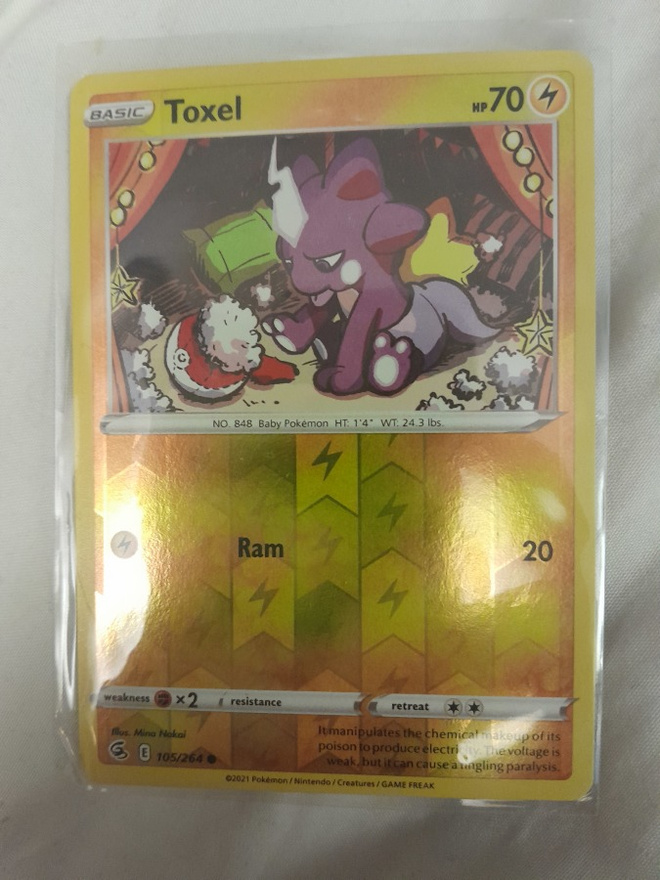 Toxel [Reverse Holo] #105 Pokemon Fusion Strike card