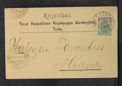 # 23585 # Painotuote Turku > Helsinki - 1905