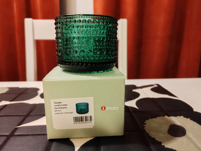 Kastehelmi kynttilälyhty, 64 mm, smaragdi