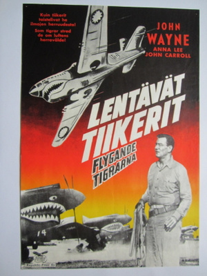 LENTÄVÄT TIIKERIT John Wayne vintage leffajuliste