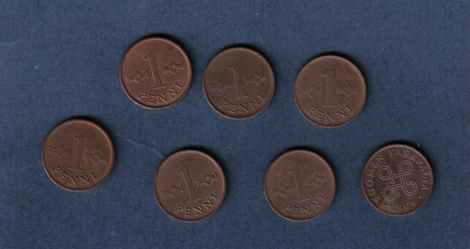 Kupari penniä 1963-69..kierrosta