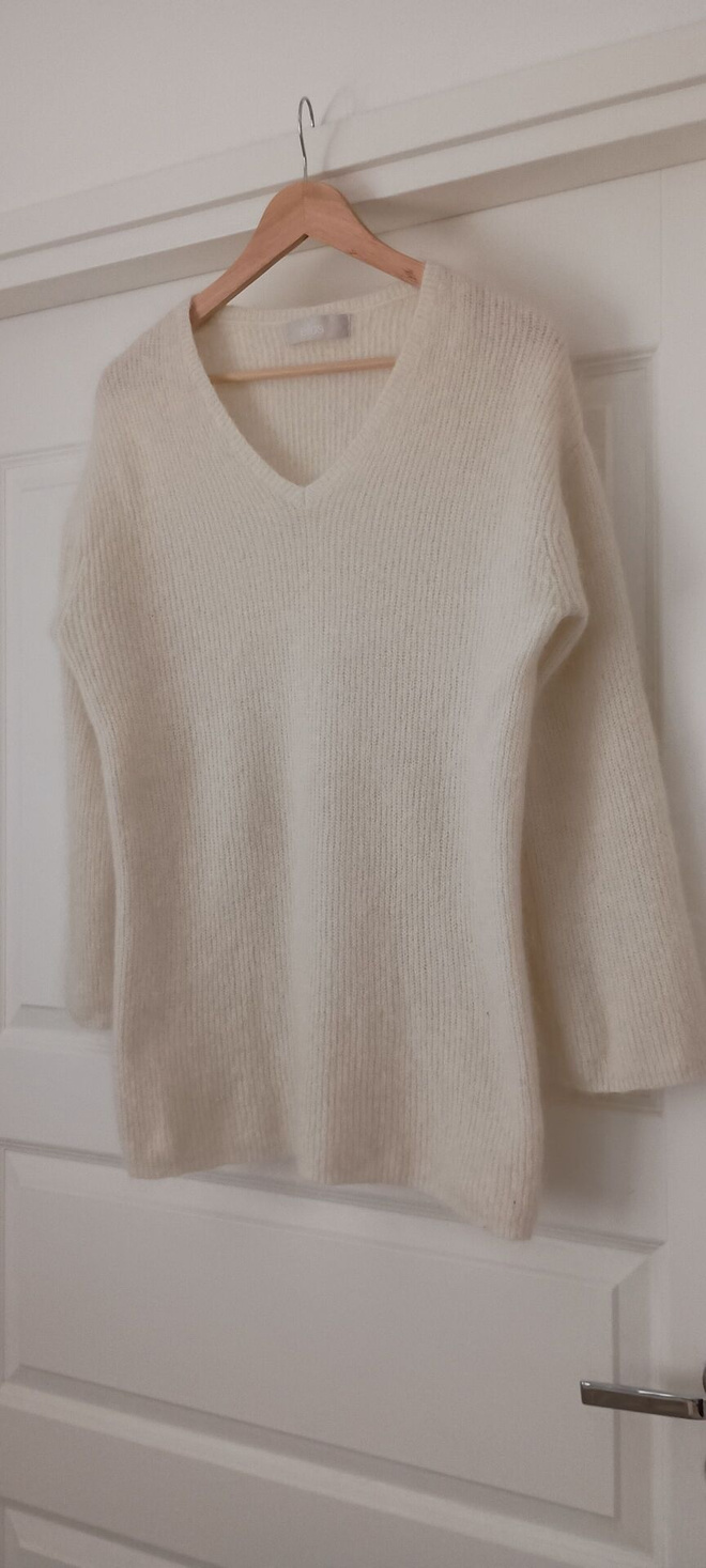 Valkoinen mohair villaneule koko S/M )ovh 149€