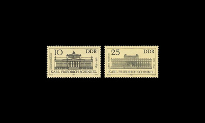 DDR 2619-20 ** Karl Friedrich Schinkel (1981)