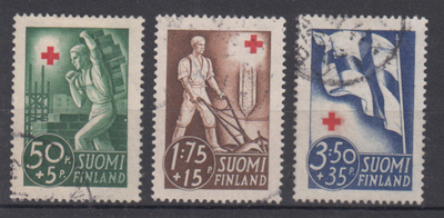 1941 Punainen Risti pyöröleimattu