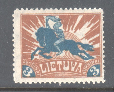 Liettua 1921 Mi 87 liimakkeellisena.