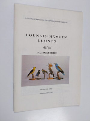 Lounais-Hämeen luonto 63/68 : museonumero