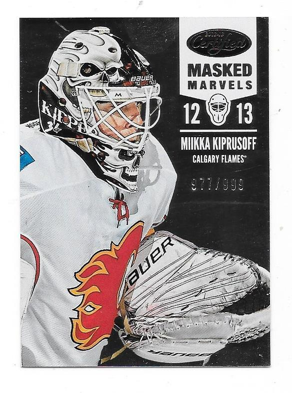 2012-13 Certified Masked Marvels #113 Miikka Kiprusoff /999