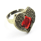 80  .. Lady Women's Fashion Red Love Heart Angel ... Sormus - pikkukuva 5