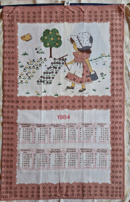 Kalenteripyyhe Vuodelta 1984