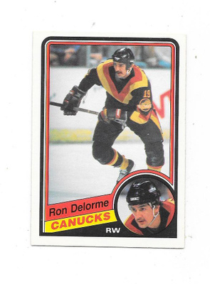 1984-85 OPC #316 Ron Delorme , Vancouver Canucks
