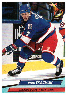 Legenda KEITH TKACHUK Jets, 92-93 Ultra #446 Rc