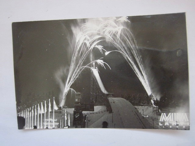 VANHA Postikortti Lahti Hiihto MM-kisat 1958