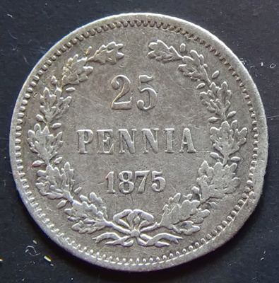 1875 25 penniä