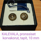 KALEVALA, vanha malli, korvakorut, pronssi - pikkukuva 1
