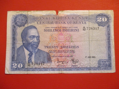 KENYA 20 SHILLINGS 1969 (K16-S5)