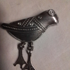 kalevalakoru rintaneula  hattulan lintu hopeaa - pikkukuva 1