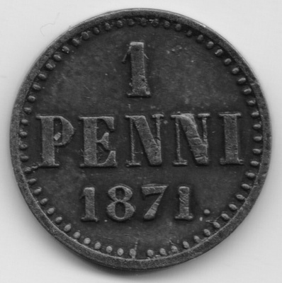 1871 1 penni tyyppi 1.1 kl4