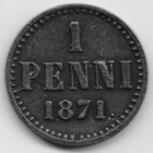 1871 1 penni tyyppi 1.1 kl4 - pikkukuva 1