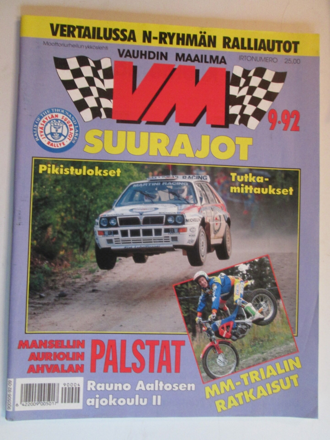 VM VAUHDIN MAAILMA LEHTI 9 / 1992 SISÄLLYLUETTELOT KUVAT 2-4