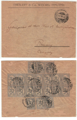 1919 5 p harmaa 20 kpl kirje