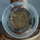 10 MARKKAA "Joutsenkymppi" juhlaraha/erikoisraha v.1995 - pikkukuva 1