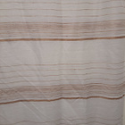 Ruusukulta valkoinen raita pitkät verhot 195x140cm - pikkukuva 1