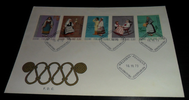 FDC LaPe 732-736 KANSANPUVUT 1973