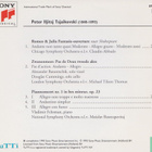 Peter Iljitsj Tsjaikovski - Romeo & Julia. jne. - CD - 1993 - pikkukuva 2