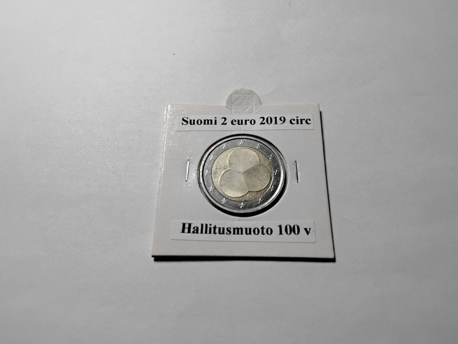 Suomi 2 euro 2019 circ hallitusmuoto 100v