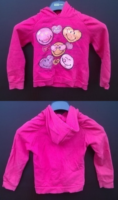 Pinkki sydän huppari