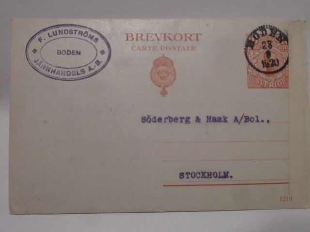 KIRJEKORTTI  10. BREVKORT PV 28.9.1920