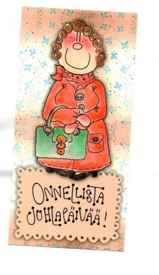 "°ONNELLISTA JUHLAPÄIVÄİ" -KORTTI / (Enkelin Eväspussi)
