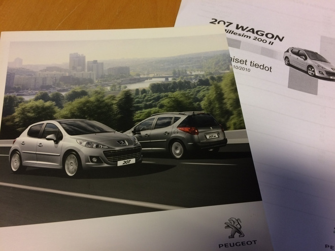 Myyntiesite - Peugeot 207/207 SW - 10/2010