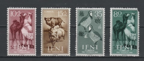 (S0346) IFNI, 1960 (Animals). Mi ## 188-191. MNH**