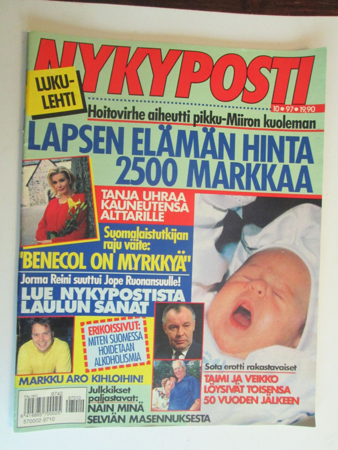 NYKYPOSTI LEHTI 10 / 1997 SISÄLLYSLUETTELO KUVA 2 ja 3