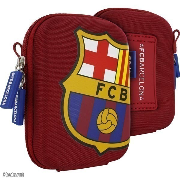 FC Barcelona kamerakotelo, nylon/PVC, 70x15x95mm *UUSI*