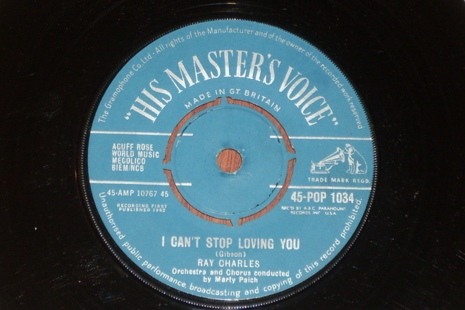 7" RAY CHARLES - I Can't Stop Loving You - 1962 single EX-