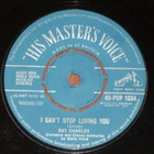 7" RAY CHARLES - I Can't Stop Loving You - 1962 single EX- - pikkukuva 1