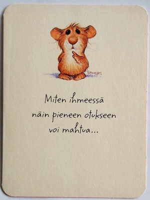 KÄYTTÄMÄTÖN 2 -OS. KORTTI "Miten ihmeessä näin pieneen..."
