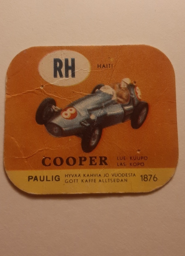 Paulig Cooper RH Haiti autokortti kahvikortti keräily