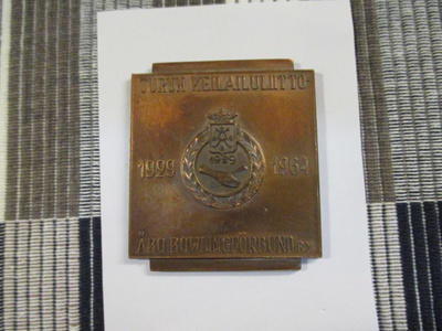 Turun Keilailuliitto 1929-1964 mitali.