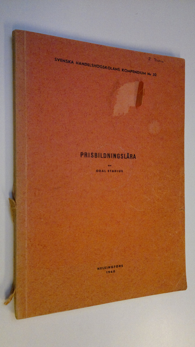 Odal Stadius : Prisbildningslära