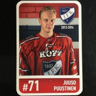 JUUSO PUUSTINEN - HIFK. KERÄILYKORTTI. AITO NIMIKIRJOITUS ! - pikkukuva 1