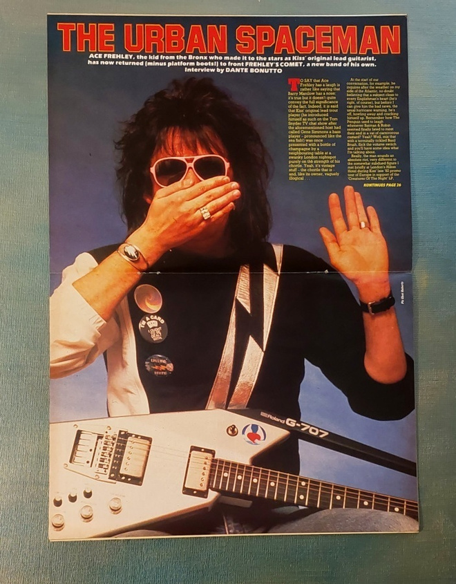 Kiss / Ace Frehley : Kerrang -keskiaukeama 1985