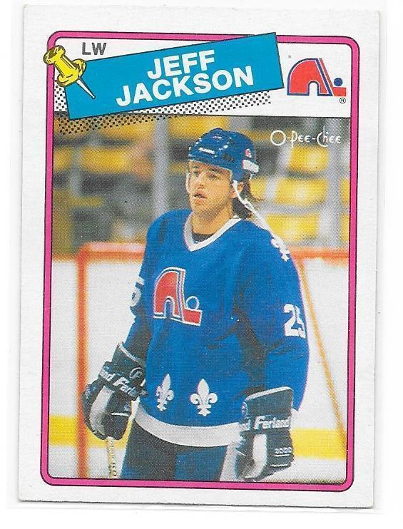 1988-89 OPC #219 Jeff Jackson Quebec Nordiques