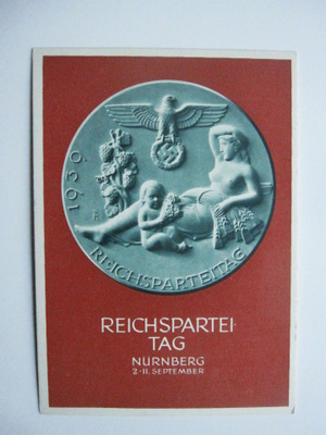 Natsi-Saksa Reichsparteitag Nürnberg 1939 postikortti